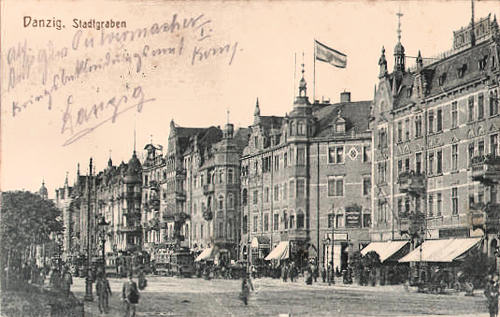 Gdańsk przedwojenny - ul. Podwale Grodzkie Danzig - Stadtgraben6.jpg