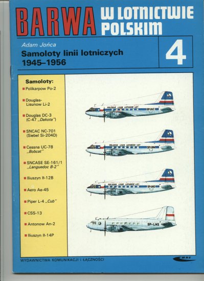 Barwa w lotnictwie Polskim 1-11 - 04 - Samoloty linii lotniczych 1945-1956.jpg