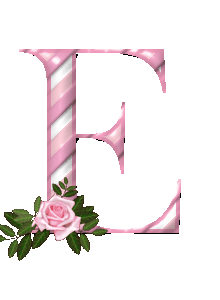 literki z perlową różyczką - E.gif