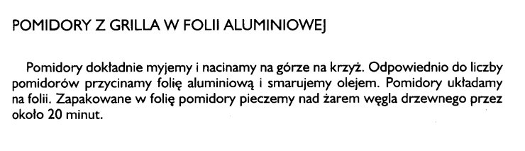 PRZEPISY KULINARNE 500 - POMIDORY z GRILA w FOLII ALUMINIOWEJ.bmp