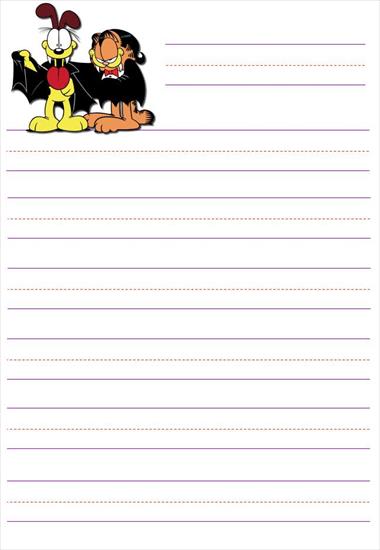Kartki w linie - Halloween-Garfield-Odie-kid-Stationary.jpg