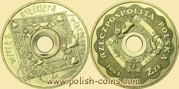 Monety kolekcjonerskie - polska2003wosp2zlote.jpg