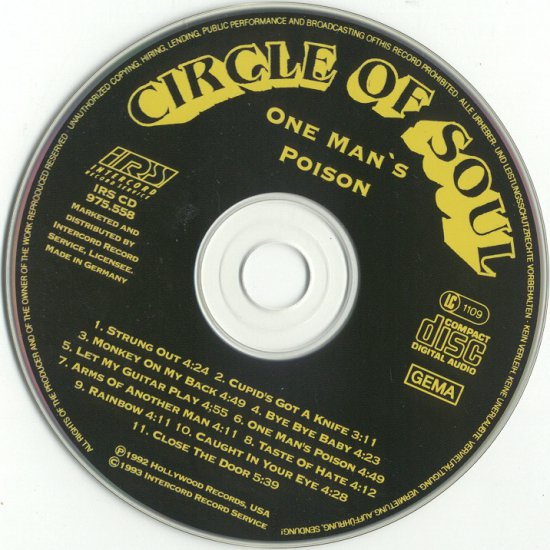 Circle Of Soul - 1993 - One Mans Poison wav - Circle Of Soul - One Mans Poison - CD.jpg