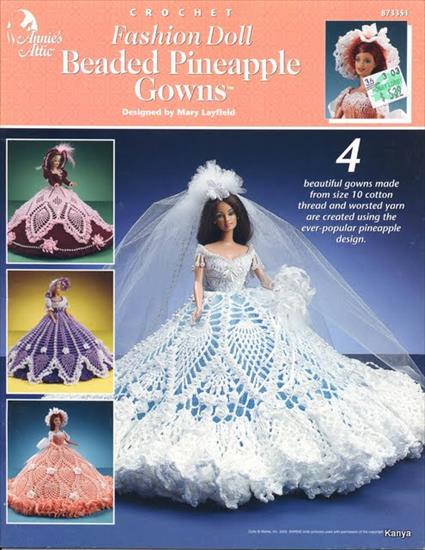 Barbie Crochet Patterns - Beaded  Pineapple  Gowns   1.jpg