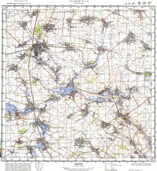 Mapy topograficzne Ukrainy 1-100 000  wersja radziecka z 1983r - M_36_097.JPG