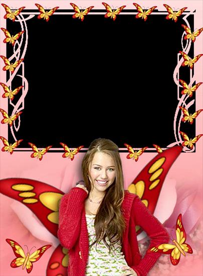 Hannah Montana - ramka miley cyrus motyl chomik alaola.png