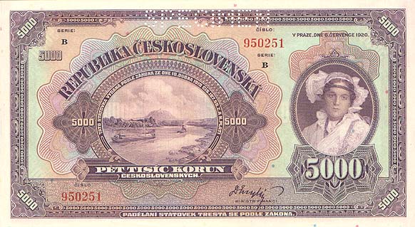 CZECHOSŁOWACJA - 1920 - 5000 koron a.jpg