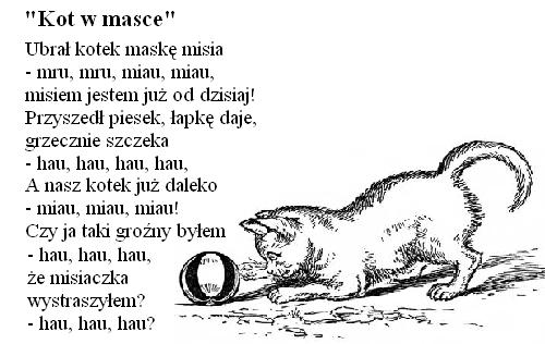 wiersze, bajki, opowiadania - Kot w masce - wiersz do ćwiczeń logopedycznych.jpg