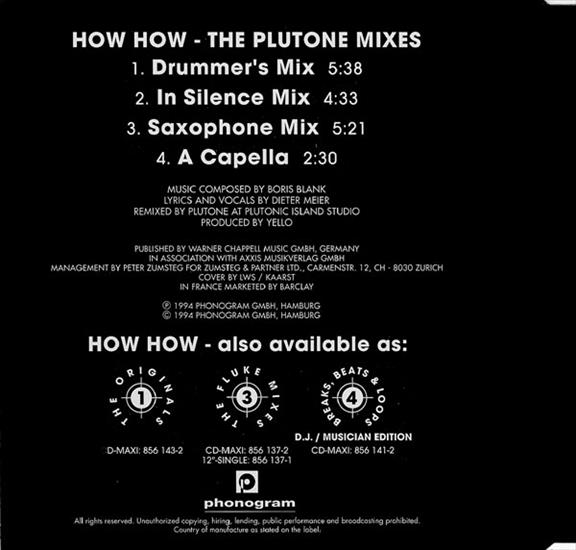 muzyka - 1994 How How The Plutone Mixes bs.jpg