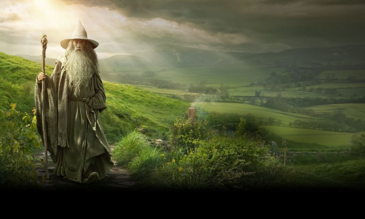 Tapety z Książek i Filmów - The Hobbit Gandalf Wallpaper.jpg