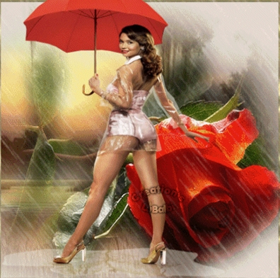 W czerwieni - dziewczyna w deszczu.jpg